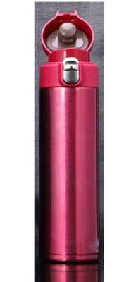 Gourde isotherme rouge fitness presentoir mirroir tête isolée