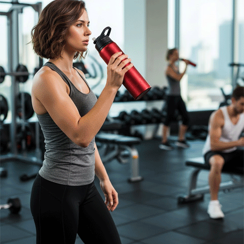 gourde isotherme modele ecoslim 600 image animée fitness