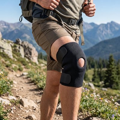 Genouillere pour le sport​ pied droit soulevé