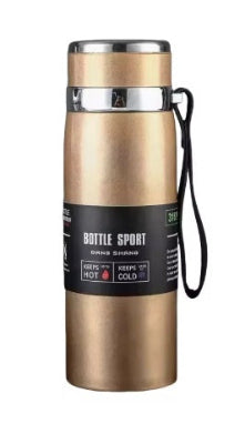 gourde isotherme marron thermo durable fitness domicile nature