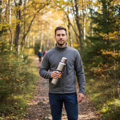 gourde isotherme,inox thermique fitness dans la nature