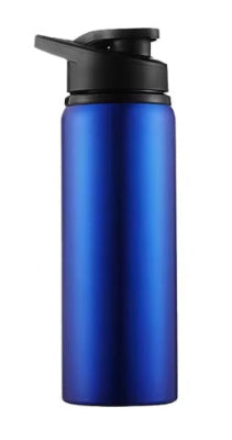 gourde isotherme ecoslim 600 couleur bleu noir fitness