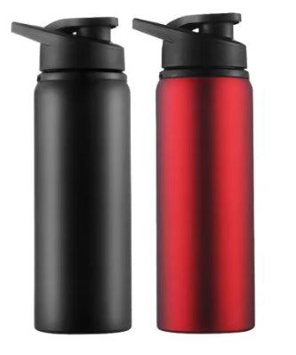 gourde isotherme ecoslim double noir rouge fitness sport