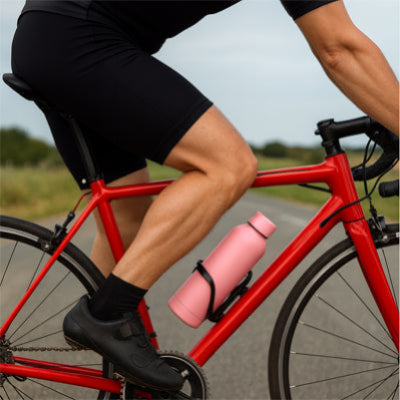 gourde isotherme modele fitness vélo couleur rose sport 
