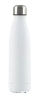 gourde isotherme thermo inox blanc fitness tête grise