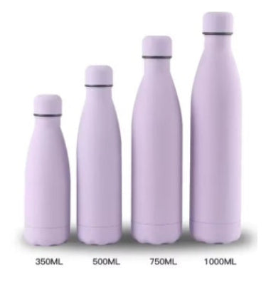 gourde isotherme thermo inox violet quatre pièces fitness