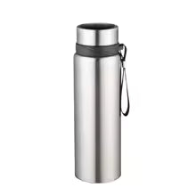 gourde isotherme grise en acier pour presentoir fitness