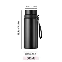 gourde isotherme noir en acier quotée pour fitness  