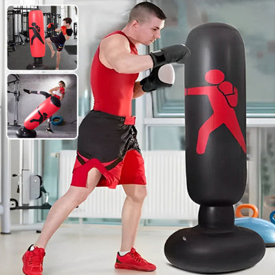 sac de frappe autoportant gants boxe fitness domicile