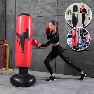 sac de frappe gonflable fitness remise forme gant