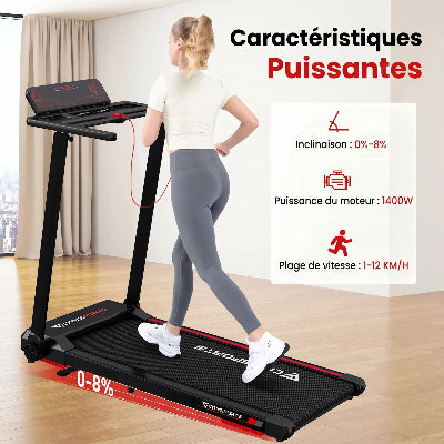 Tapis électrique roulant pour fitness  domicile caractérisques